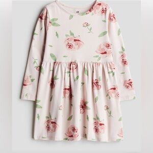 H&M Pink Floral Long Sleeve Kids Dress